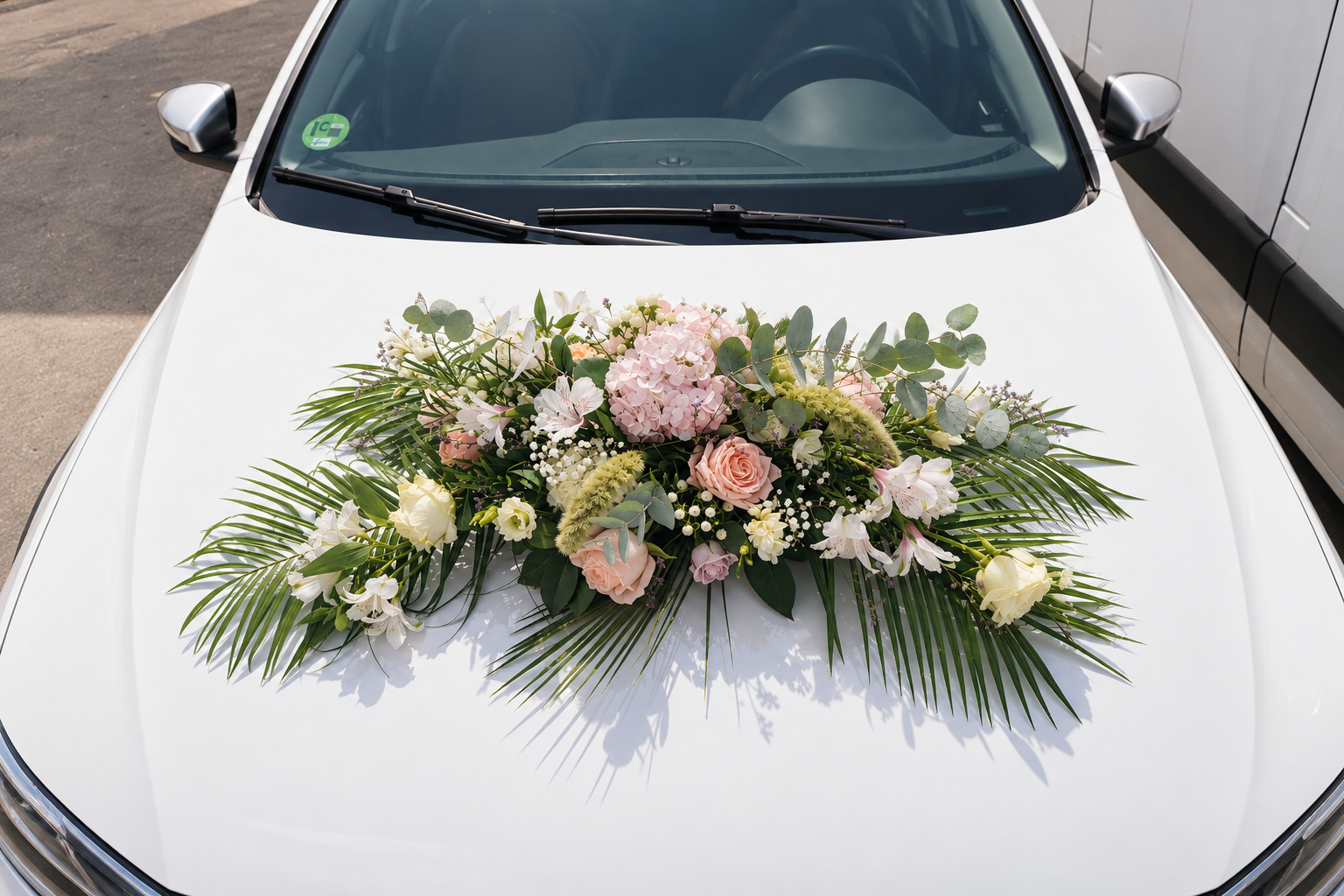 Decoración floral del automóvil